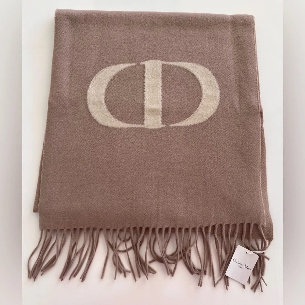 Dior Signature Cashmere & Wool Scarf – New in Box NWT